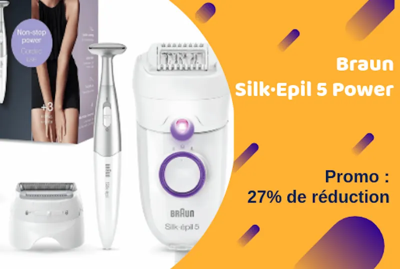 promo epilateur electrique braun silk epil 5 power