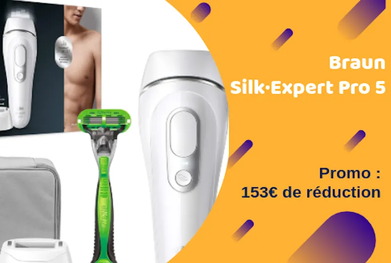 promo epilateur ipl braun silk expert 5 pro